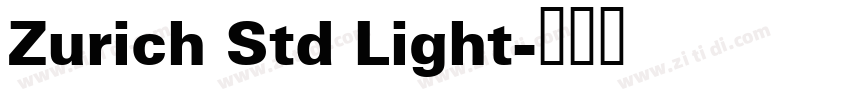 Zurich Std Light字体转换